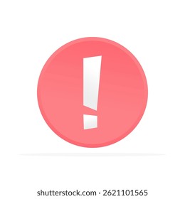 exclamation icon, colored flat vector. modern and minimalist design.