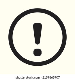 Exclamation Icon design Vector flat design style. attention, advice, beware, caution. 