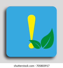 Exclamation icon. Ecology.