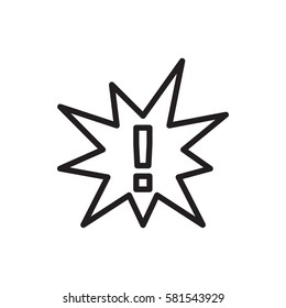 exclamation icon illustration isolated vector sign symbol