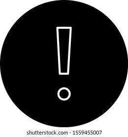 exclamation icon isolated on background
