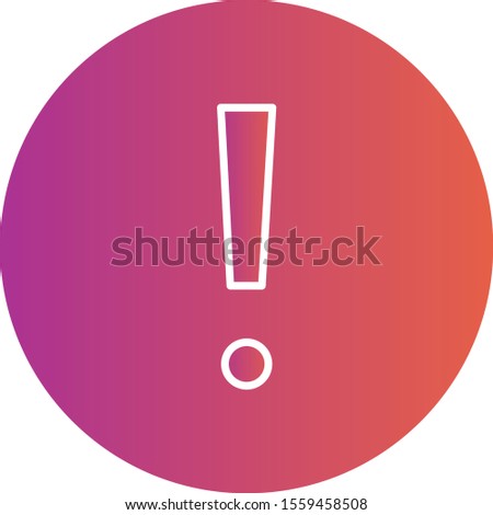 exclamation icon isolated on background
