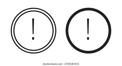 Ausrufezeichen im Liniendesign. Einfacher Symbolvektor