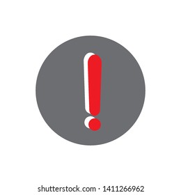 exclamation icon logo design vector template