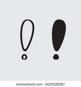 Exclamation icon mark sign logo design template