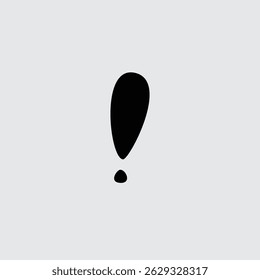 Exclamation icon mark sign logo design template