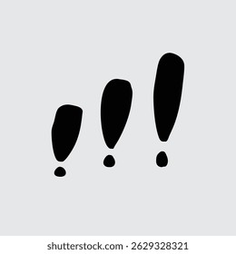 Exclamation icon mark sign logo design template