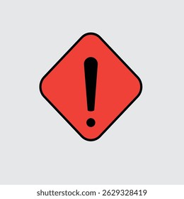 Exclamation icon mark sign logo design template