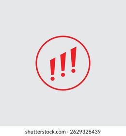 Exclamation icon mark sign logo design template