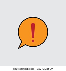 Exclamation icon mark sign logo design template