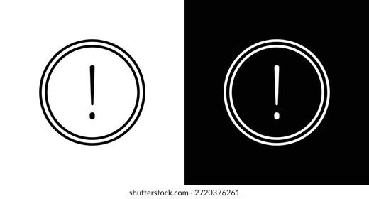 Ausrufersymbol. Minimalistisches Vektordesign Bearbeitbarer Strich. EPS10