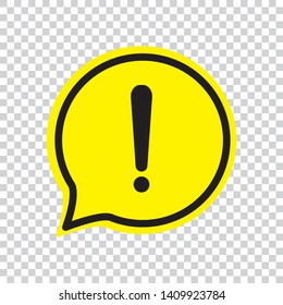 Exclamation icon on transparent background drawing by illustration