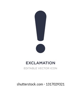 exclamation icon on white background. Simple element illustration from Signs concept. exclamation icon symbol design.