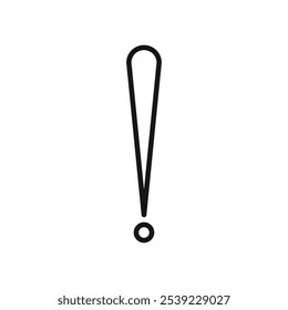 Colección de contorno de ícono de exclamación o conjunto en blanco y negro