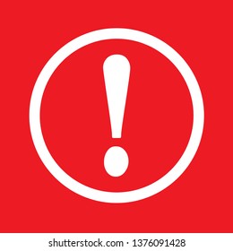 Exclamation icon, stock vector illustration, EPS10.
