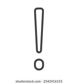 Exclamation icon Symbol mark in filled style