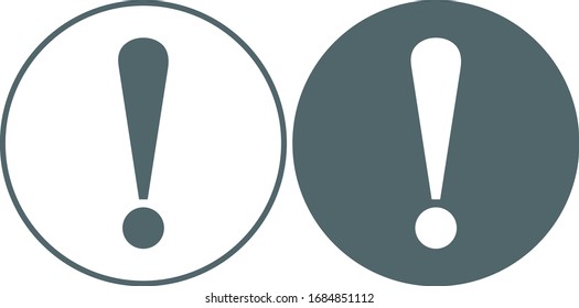Exclamation icon. Exclamation symbol. Vector illustration