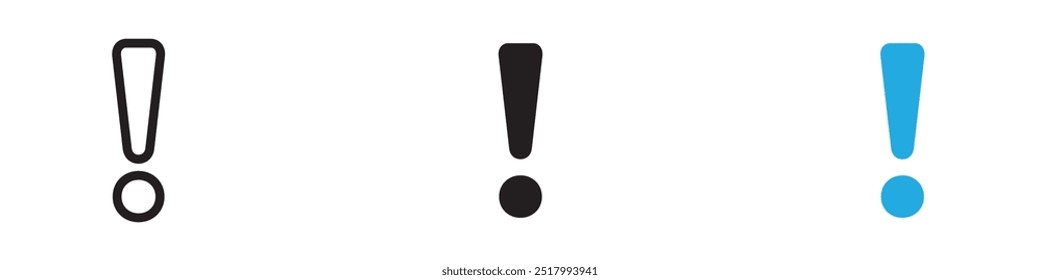 Icono de exclamación ilustración de línea delgada