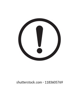 exclamation icon in trendy flat design 