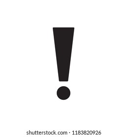 exclamation icon in trendy flat design 