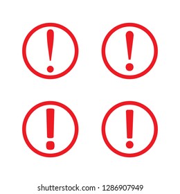 Exclamation icon vector. Attention sign icon in circle.