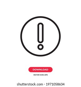 Exclamation icon vector. Attention sign