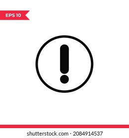 Exclamation icon vector. Attention sign