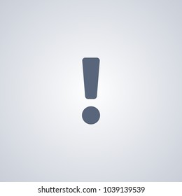 Exclamation icon, vector best flat icon on white background , EPS 10