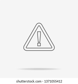 Exclamation icon. Vector concept illustration for design.