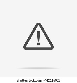 Exclamation icon. Vector concept illustration for design.