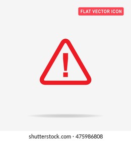 Exclamation icon. Vector concept illustration for design.