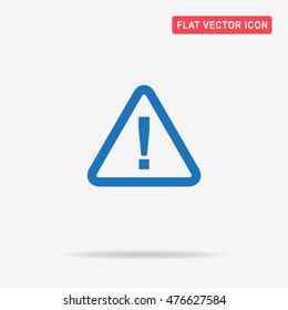Exclamation icon. Vector concept illustration for design.