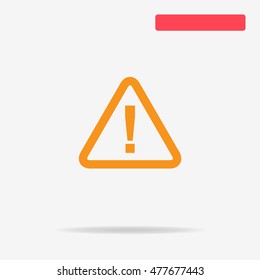 Exclamation icon. Vector concept illustration for design.