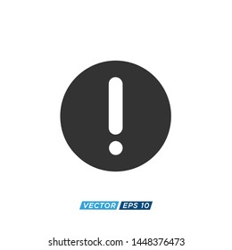 Exclamation Icon Vector Design Illustration 