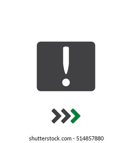 Exclamation Icon Vector flat design style