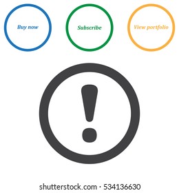 Exclamation Icon Vector flat design style