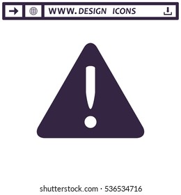 Exclamation Icon Vector flat design style