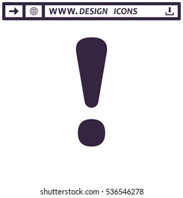 Exclamation Icon Vector flat design style