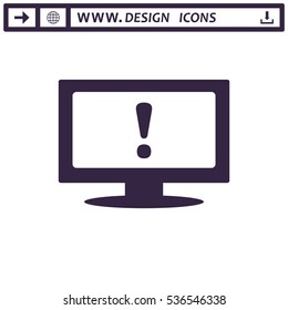 Exclamation Icon Vector flat design style