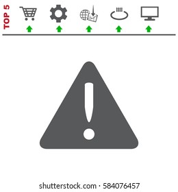Exclamation Icon Vector flat design style