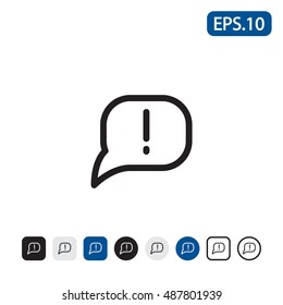 Exclamation icon. Vector illustration. 