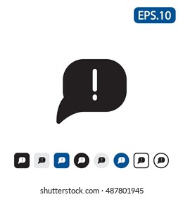 Exclamation icon. Vector illustration. 