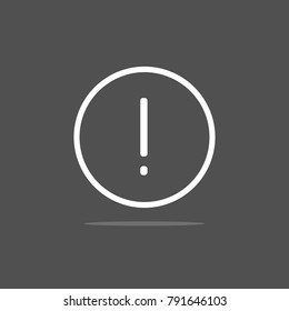 Exclamation Icon. Vector illustration.