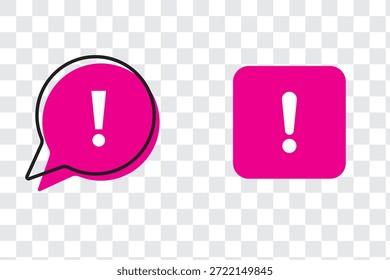 Icono de exclamación Ilustración vectorial aislada