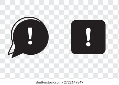 Icono de exclamación Ilustración vectorial aislada