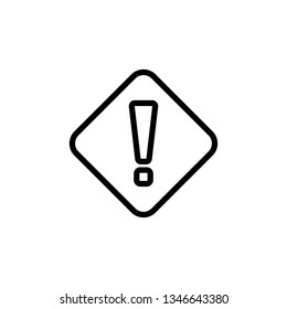 Exclamation Icon Vector Illustration Logo Template