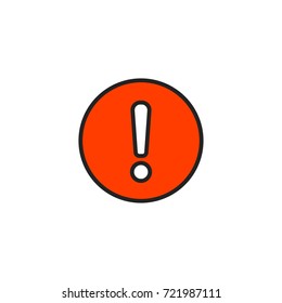 exclamation icon vector isolated