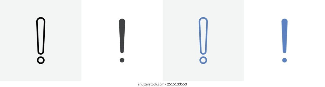 exclamation icon vector set use for web ui or app