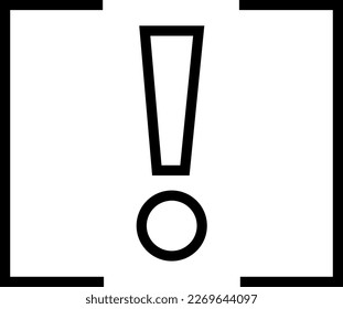 ilustración de símbolo de advertencia de icono de exclamación en fondo blanco..eps