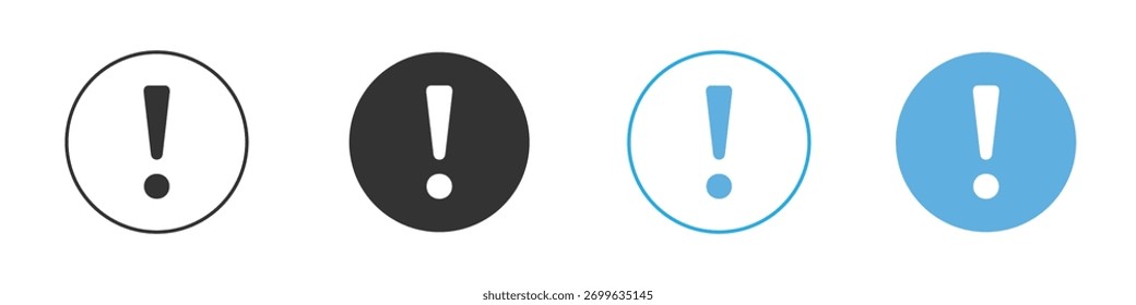 Exclamation interface icon Logo Template Design set